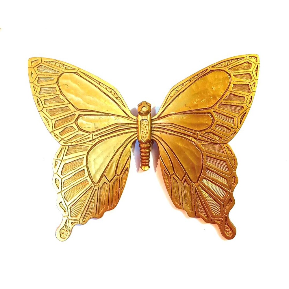 Vintage  Dart Coppercraft Guild Wall Mount Butterfly #7113 Copper Toned Plastic